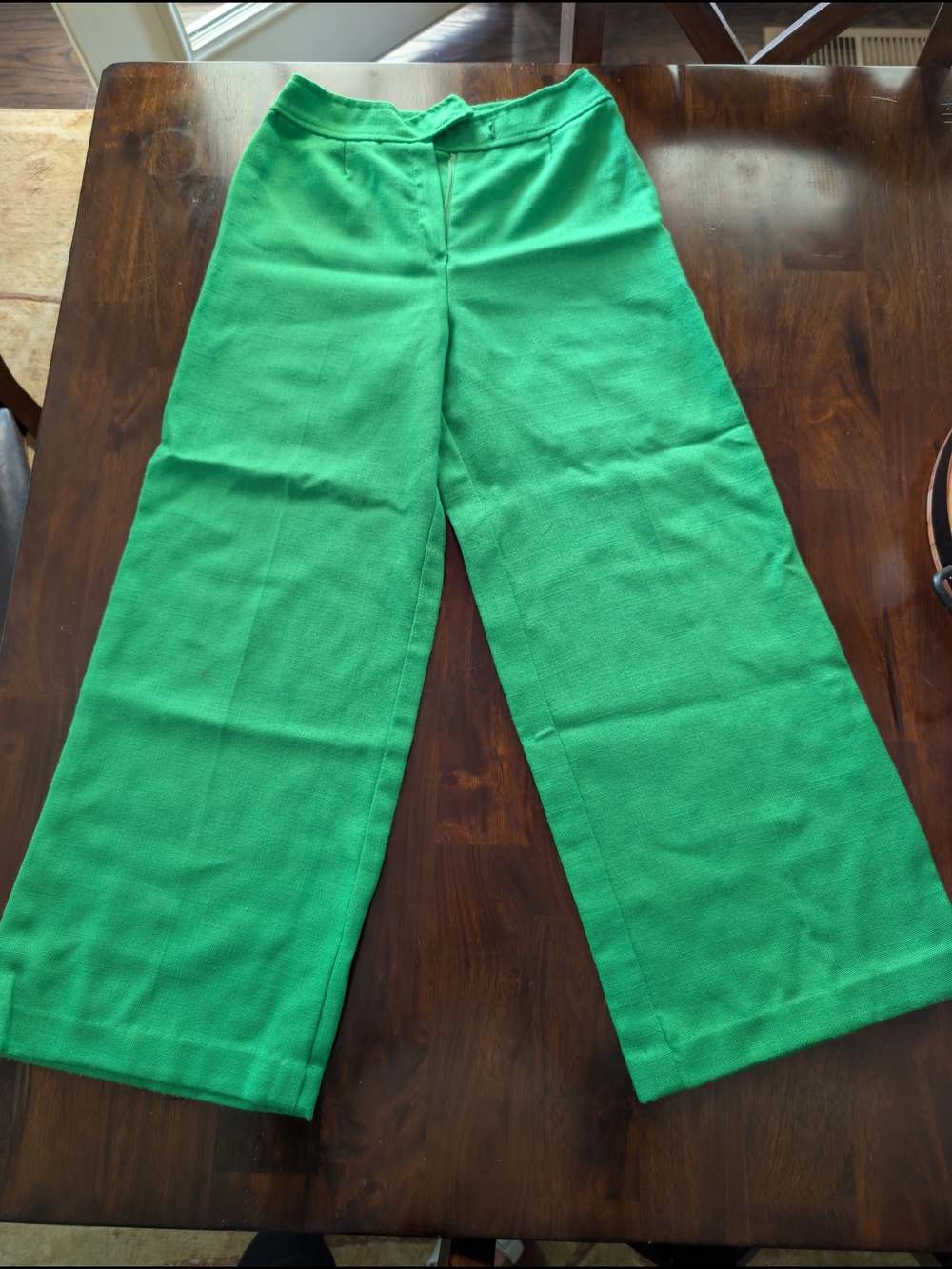 Vintage Women's Wide-Leg Green Pants